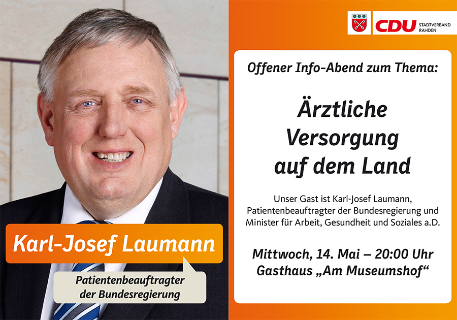 Ebenfalls zu Gast ist der CDU-Landratskandidat Hans-Joerg Deichholz, ...
